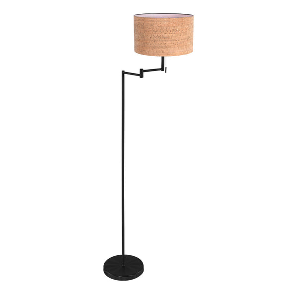 Vloerlamp bella 4362zw met natuurlijke kurk kap