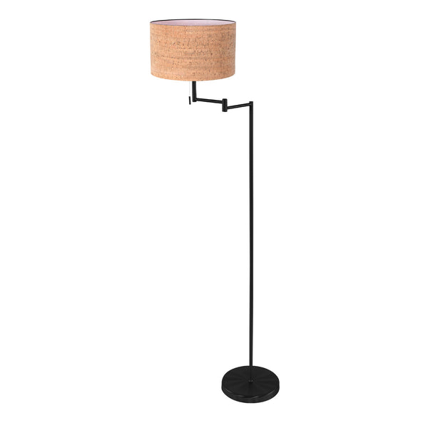 Vloerlamp bella 4362zw met natuurlijke kurk kap