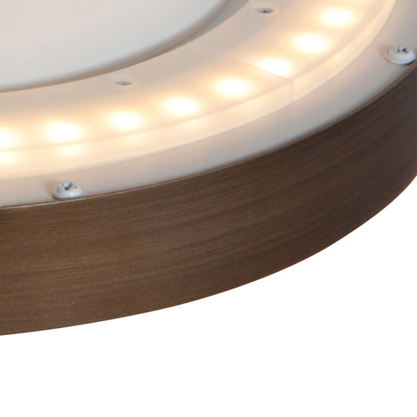 Plafondlamp flady 4367br bronzen led lamp ø30 cm met uplight