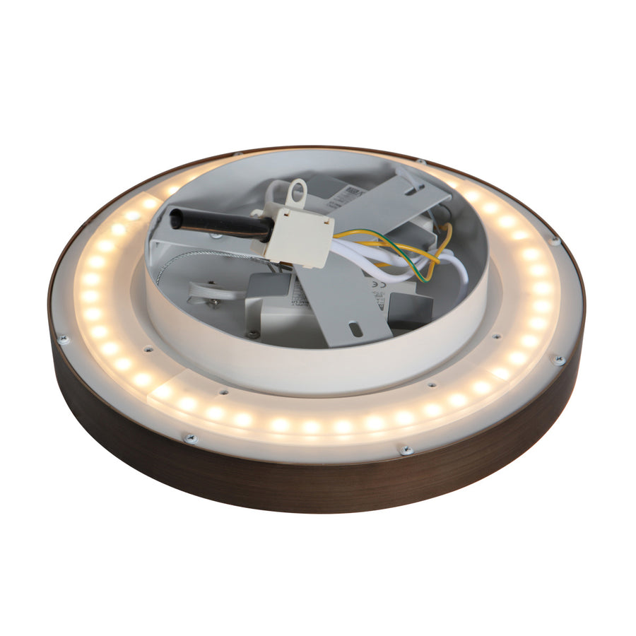 Plafondlamp flady 4367br bronzen led lamp ø30 cm met uplight