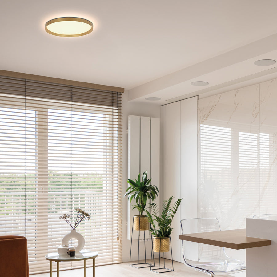 Plafondlamp Flady 4367GO goud Ø30 2000 Lumen