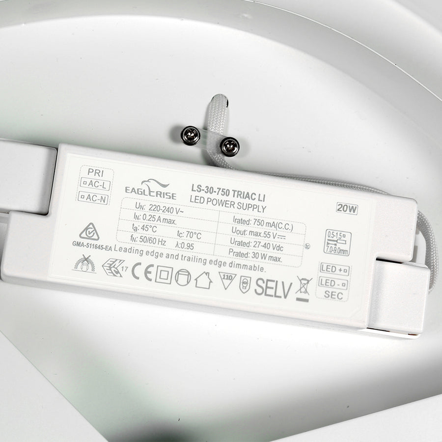Plafondlamp Flady 4367W wit Ø30 2000 Lumen