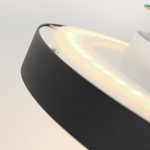 Plafondlamp Flady 4367ZW zwart Ø30 2000 Lumen