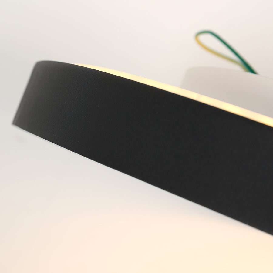 Plafondlamp Flady 4367ZW zwart Ø30 2000 Lumen