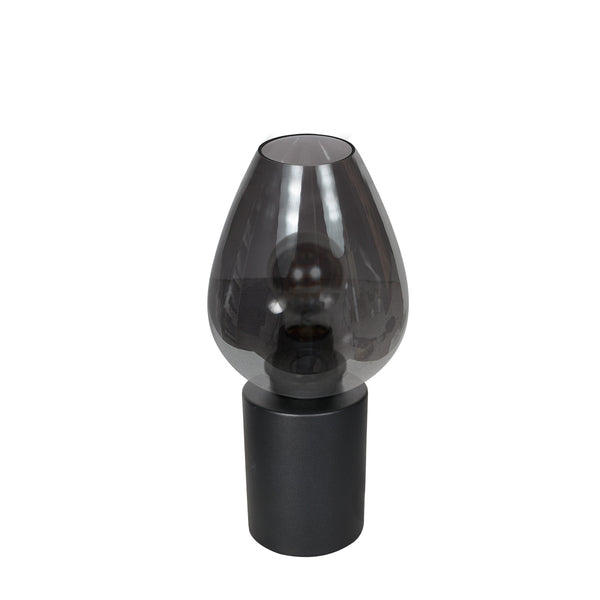 Tafellamp drovia 4378zw – stijlvol met smoke glas