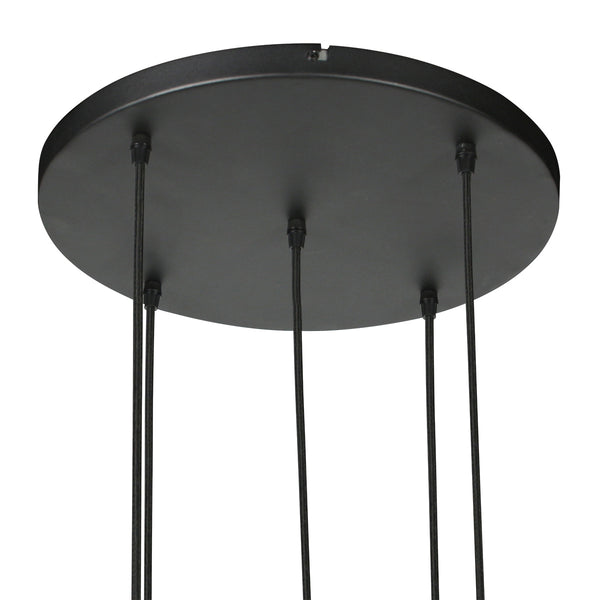 Hanglamp aurelio 4383zw – 5-lichts vide met ufo glas