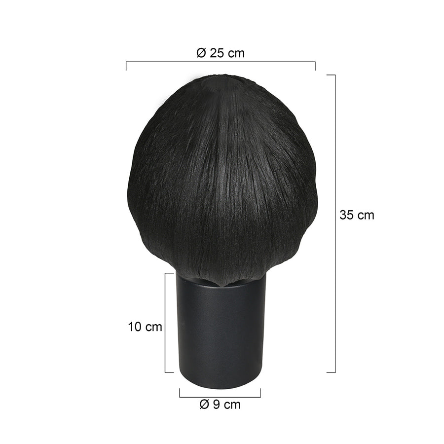 Tafellamp silura 4384zw zwarte lamp met zwart linnen kapje