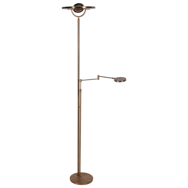 Bronzen vloerlamp soleil 2 4386br lichtkleur instelbaar