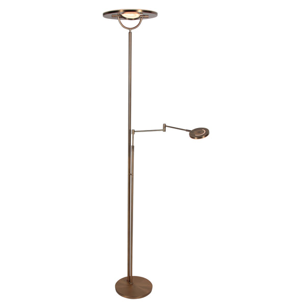 Bronzen vloerlamp soleil 2 4386br lichtkleur instelbaar