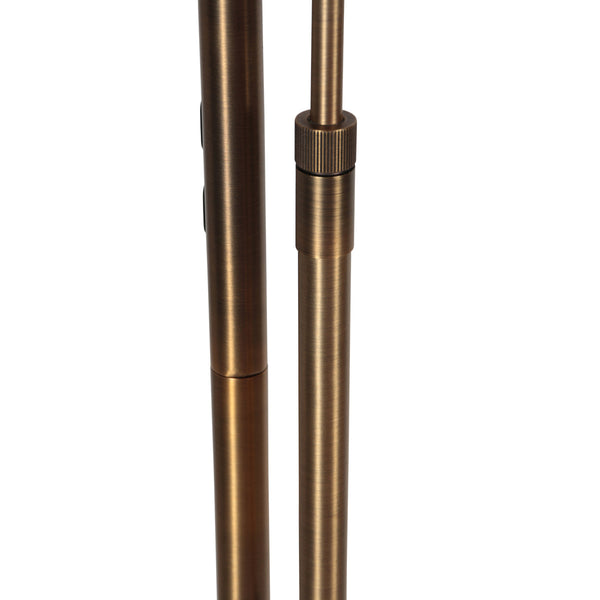 Bronzen vloerlamp soleil 2 4386br lichtkleur instelbaar