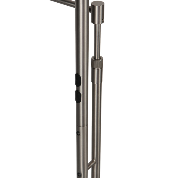 Staalkleurige vloerlamp 4386st - soleil 2 met 5 jaar garantie