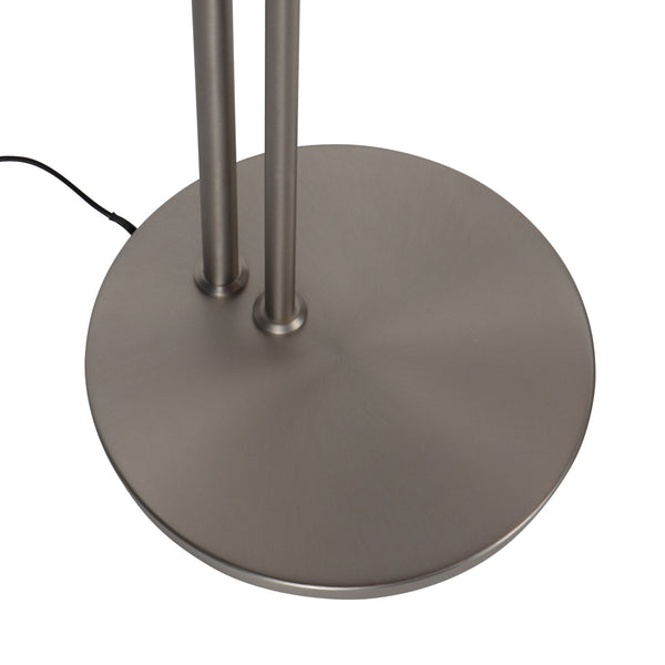 Staalkleurige vloerlamp 4386st - soleil 2 met 5 jaar garantie