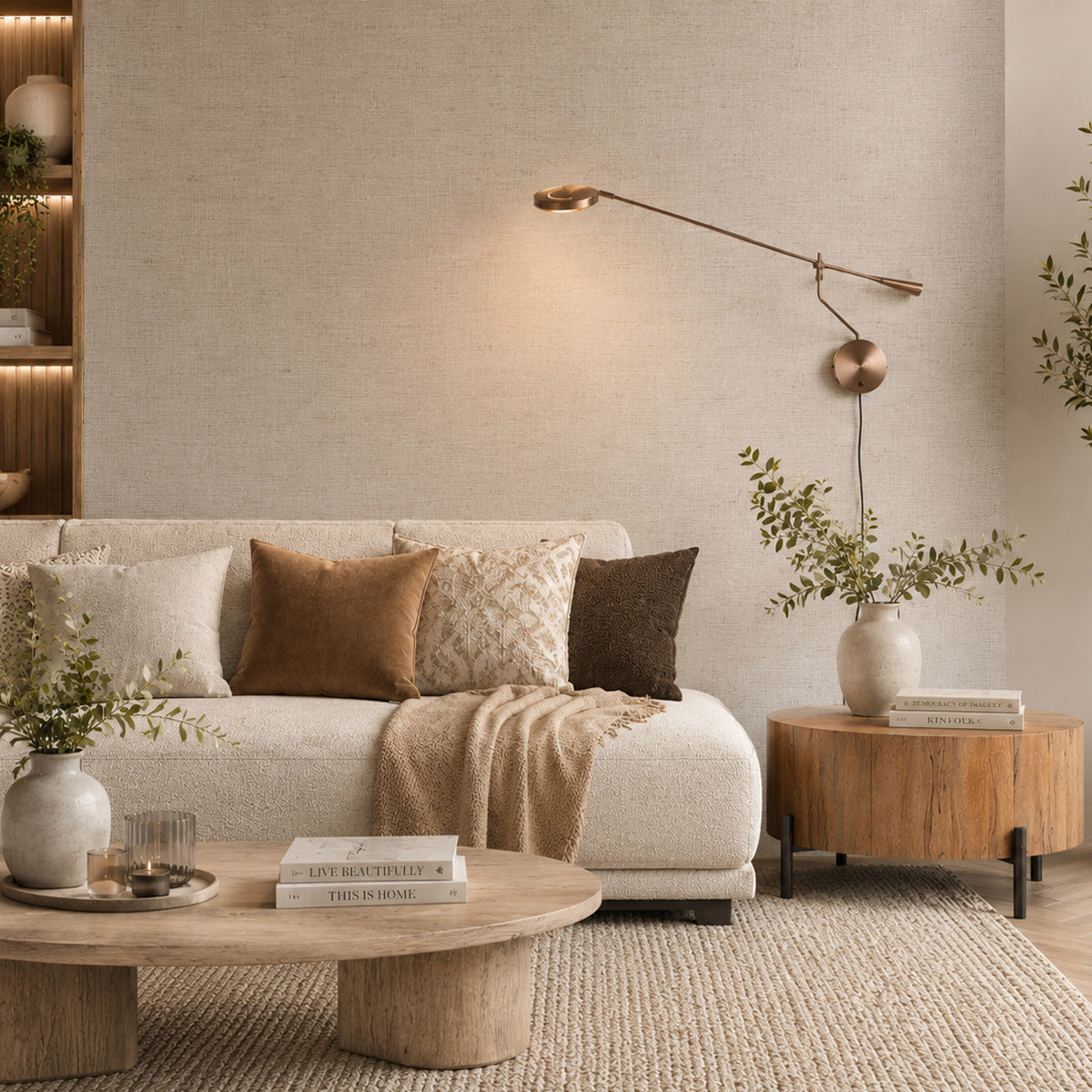 Soleil 2 4387br wandlamp met zwenkarm in brons
