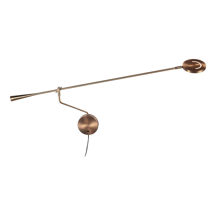 Soleil 2 4387br wandlamp met zwenkarm in brons