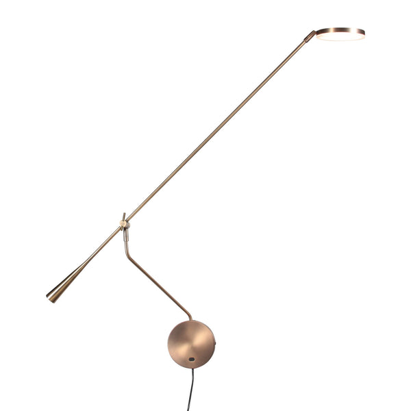 Soleil 2 4387br wandlamp met zwenkarm in brons