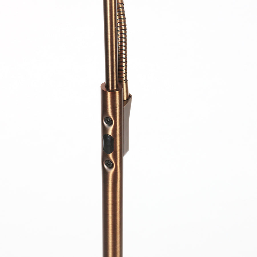 Soleil 2 4388br – bronzen vloerlamp met uplight en leesarm