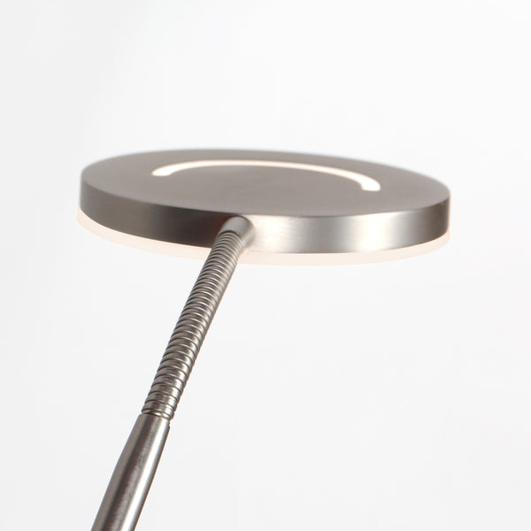 Soleil 2 4388st – stalen vloerlamp met uplight en leesarm