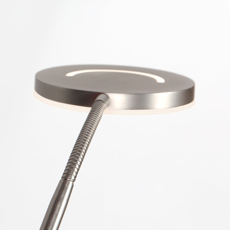 Soleil 2 4388st – stalen vloerlamp met uplight en leesarm