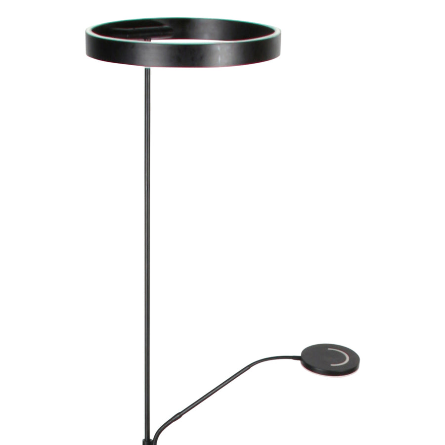 Soleil 2 4388zw – zwarte vloerlamp met flexibele leesarm