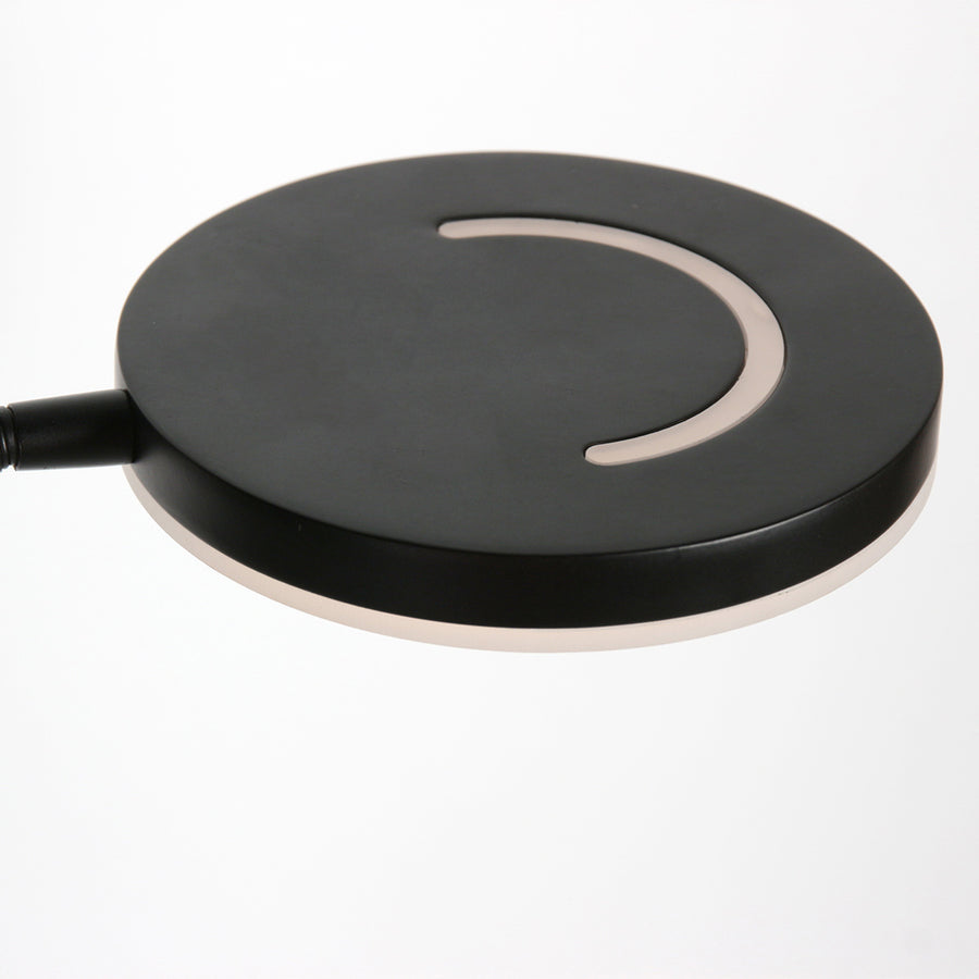 Soleil 2 4388zw – zwarte vloerlamp met flexibele leesarm