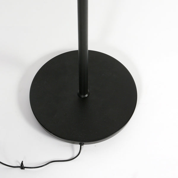 Soleil 2 4388zw – zwarte vloerlamp met flexibele leesarm