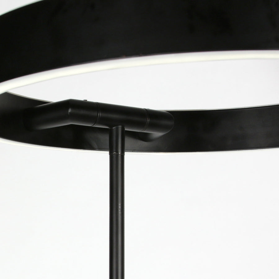 Soleil 2 4388zw – zwarte vloerlamp met flexibele leesarm