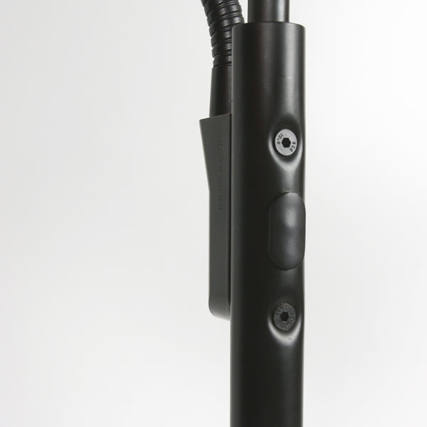 Soleil 2 4388zw – zwarte vloerlamp met flexibele leesarm