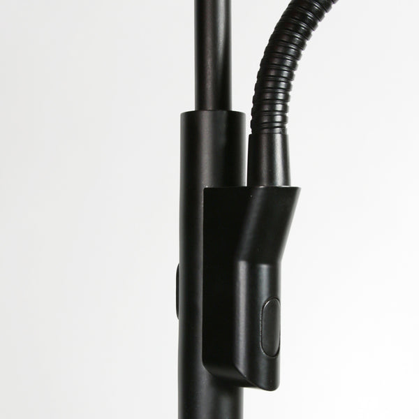 Soleil 2 4388zw – zwarte vloerlamp met flexibele leesarm