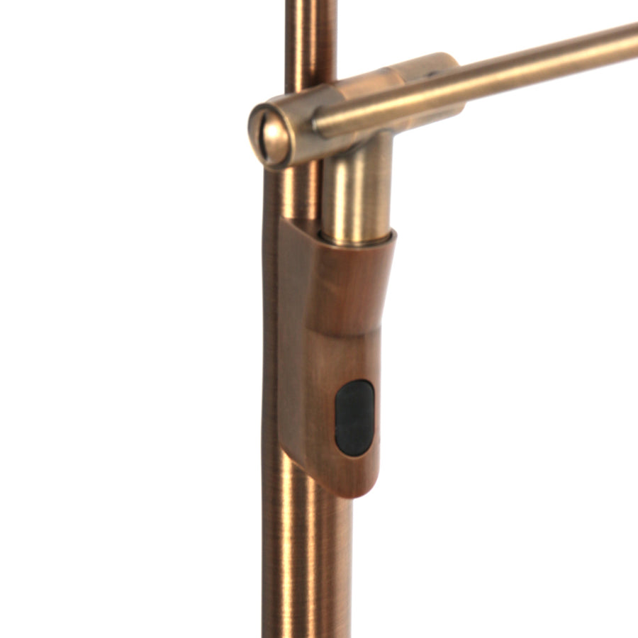 Vloerlamp zenith 2 4390br brons met dubbele reflector