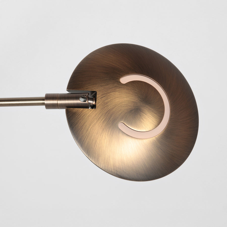 Vloerlamp zenith 2 4390br brons met dubbele reflector