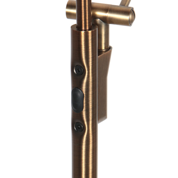 Vloerlamp zenith 2 4390br brons met dubbele reflector