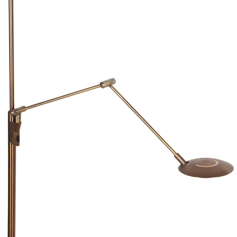 Vloerlamp zenith 2 4390br brons met dubbele reflector