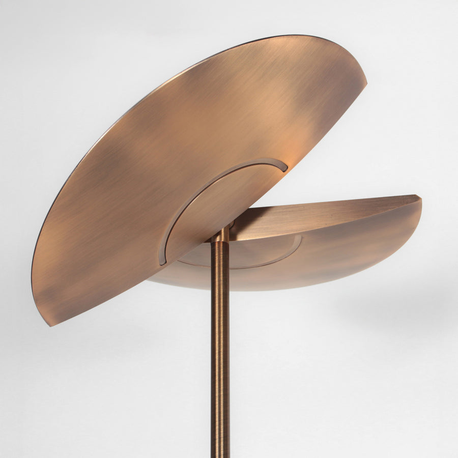 Vloerlamp zenith 2 4390br brons met dubbele reflector