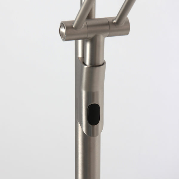 Vloerlamp zenith 2 4390st staal met dubbele reflector