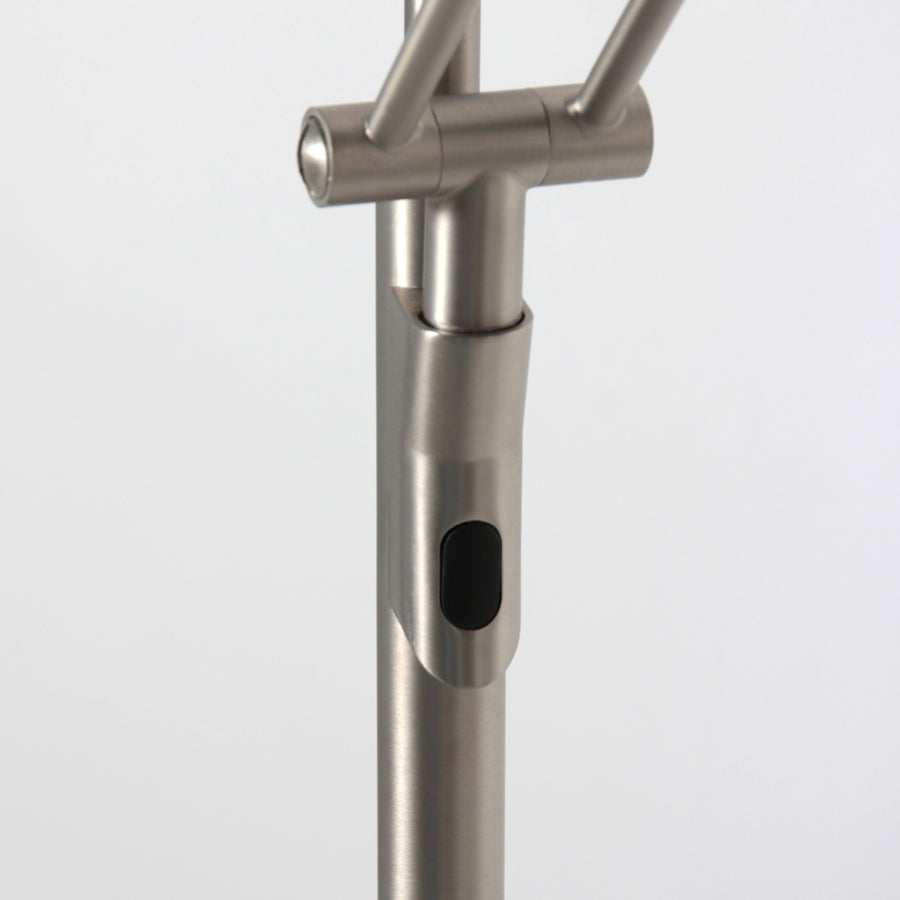 Vloerlamp zenith 2 4390st staal met dubbele reflector