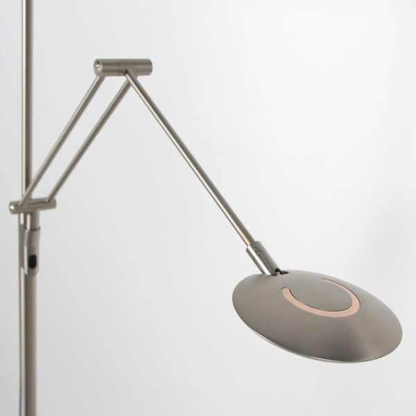 Vloerlamp zenith 2 4390st staal met dubbele reflector