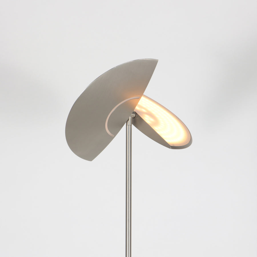 Vloerlamp zenith 2 4390st staal met dubbele reflector