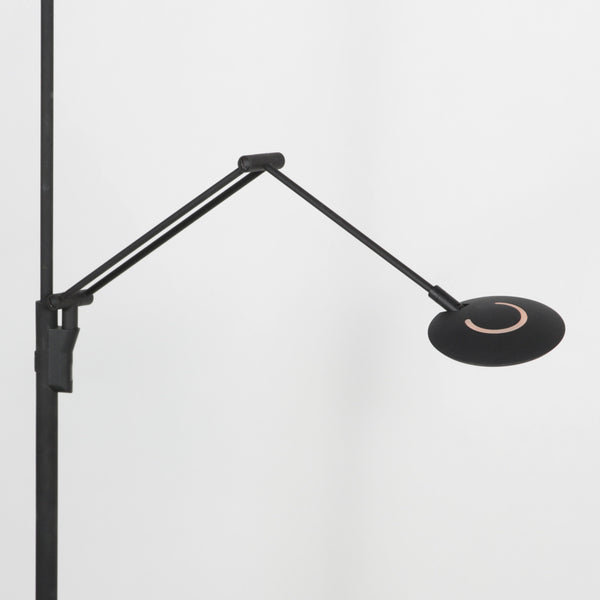 Vloerlamp zenith 2 4390zw zwart met dubbele reflector