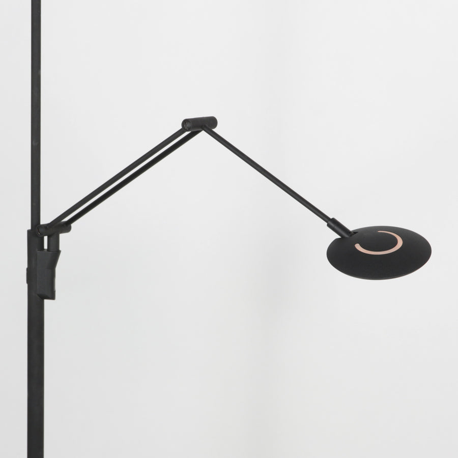Vloerlamp zenith 2 4390zw zwart met dubbele reflector