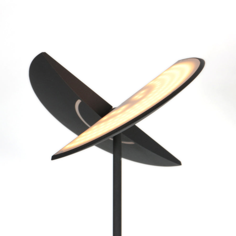 Vloerlamp zenith 2 4390zw zwart met dubbele reflector