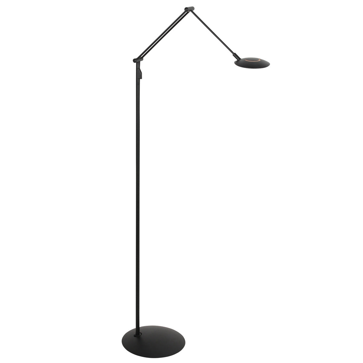 Vloerlamp zenith 2 4391zw zwart dimbaar en instelbaar licht
