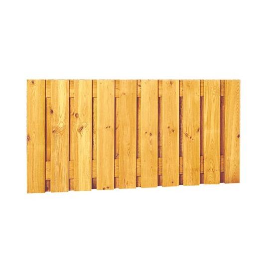 Grenen geschaafd plankenscherm 21-planks 17 mm, 180 x 89 cm, verticaal recht, groen geïmpregneerd.