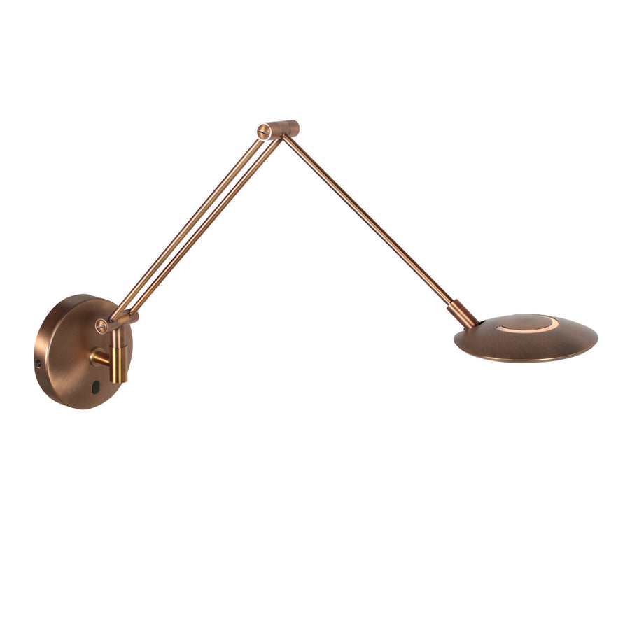 Bronzen wandlamp zenith 2 4392br kleurinstelbaar