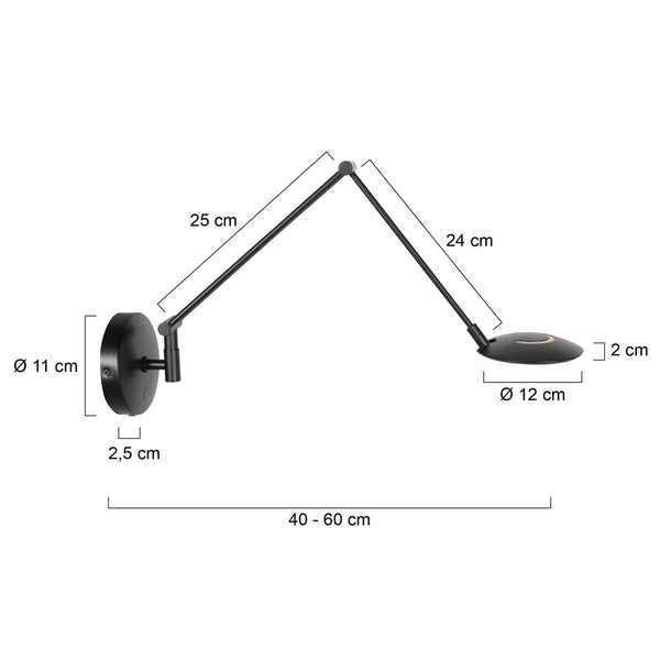 Wandlamp zenith 2 4392zw verstelbaar