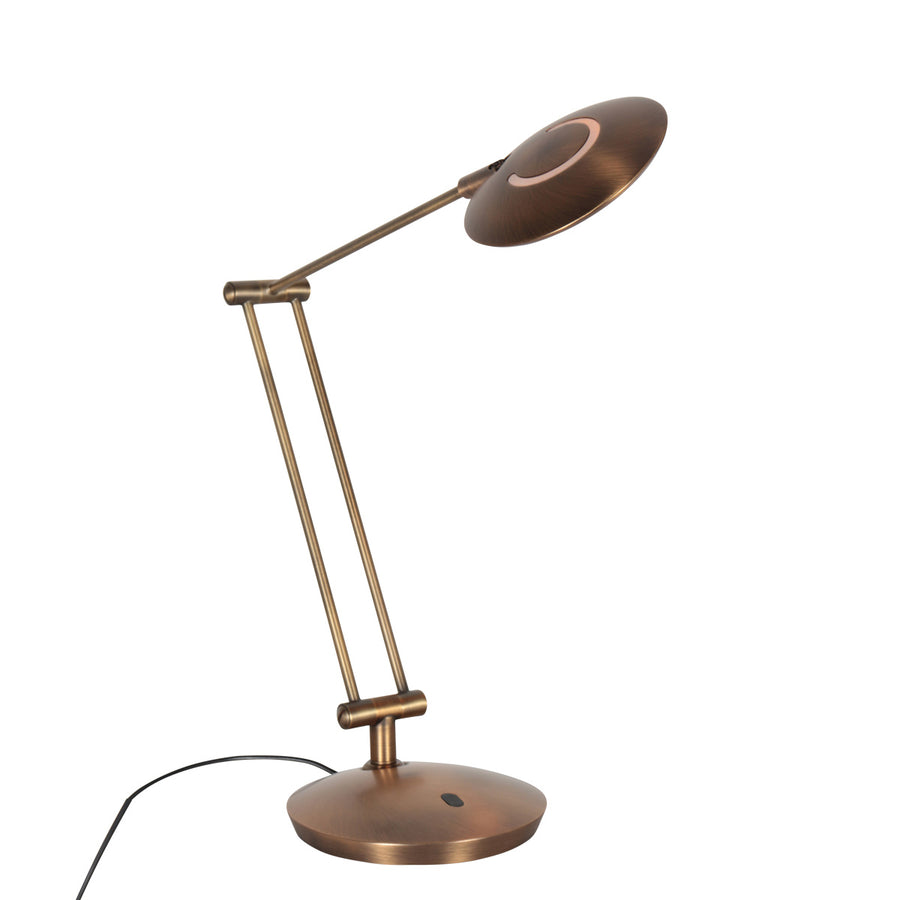 Tafellamp zenith 2 brons 4393br knikbaar