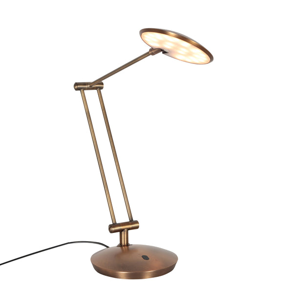 Tafellamp zenith 2 brons 4393br knikbaar