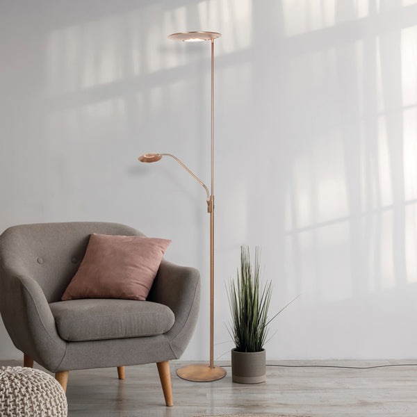Vloerlamp zenith 2 4394br brons met afstansbediening