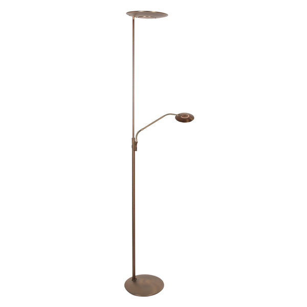 Vloerlamp zenith 2 4394br brons met afstansbediening