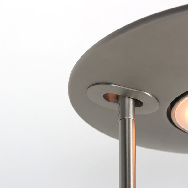 Vloerlamp zenith 2 4394st staal met uplight en leesarm