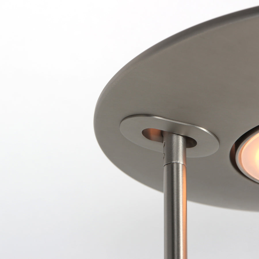 Vloerlamp zenith 2 4394st staal met uplight en leesarm